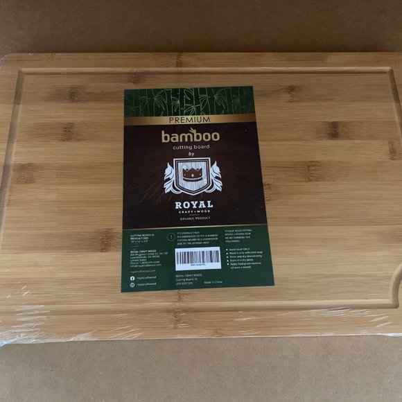 Extra Large Organic Bamboo Cutting Board | Kitchen Chopping Board (XL 18 x 12") - Picture 2 of 16